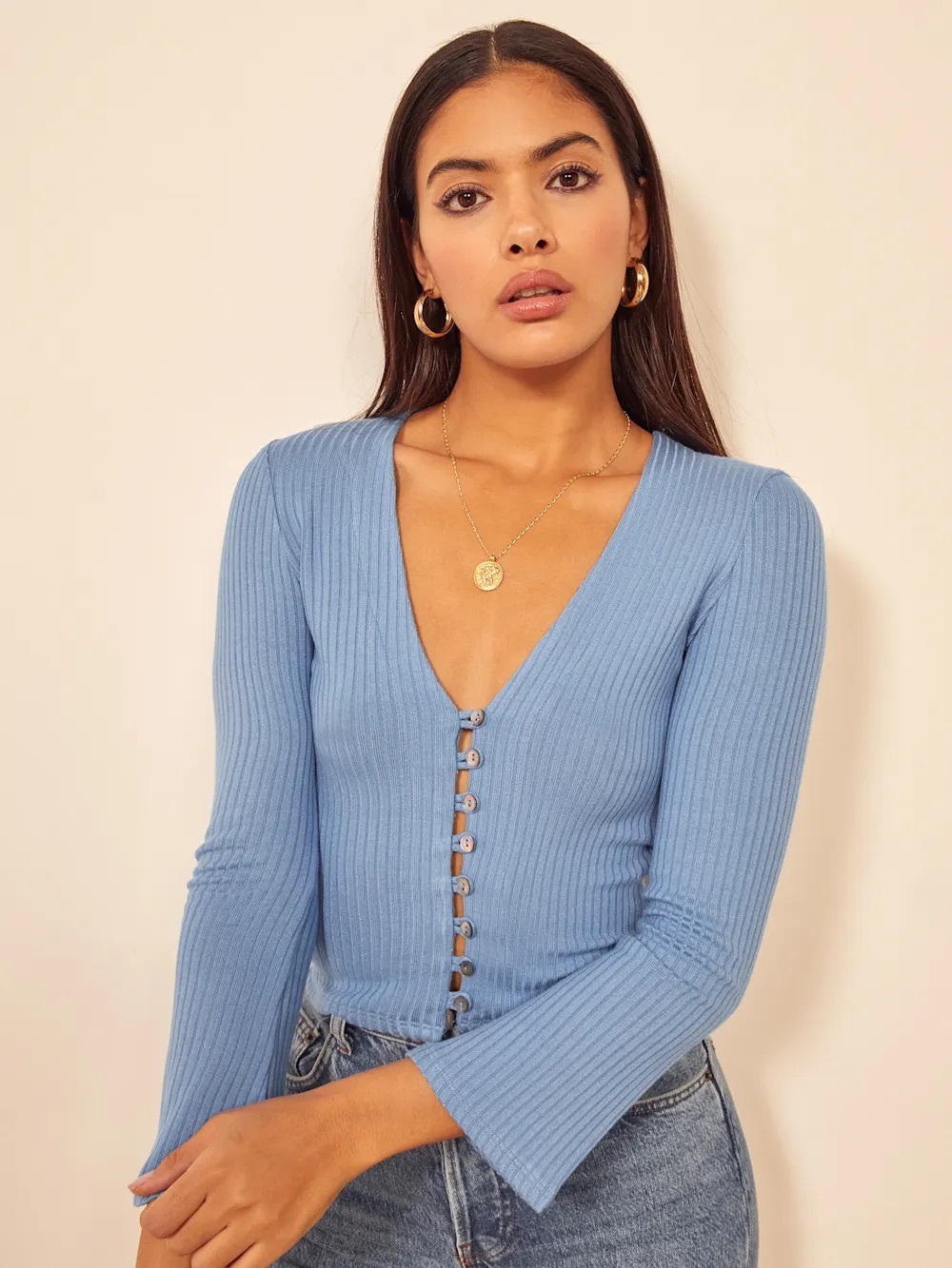 Reformation Gellar Knit Top